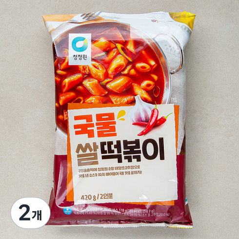 쌀 국물떡볶이 - 청정원 국물 쌀떡볶이, 420g, 2개