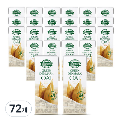 그린덴마크 귀리, 72개, 190ml