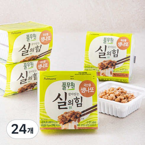 풀무원 국내산 콩 생나또, 49.5g, 24개