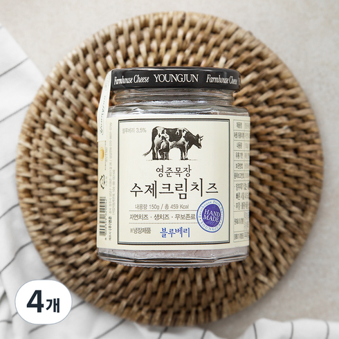 영준목장 수제크림치즈 블루베리, 150g, 4개