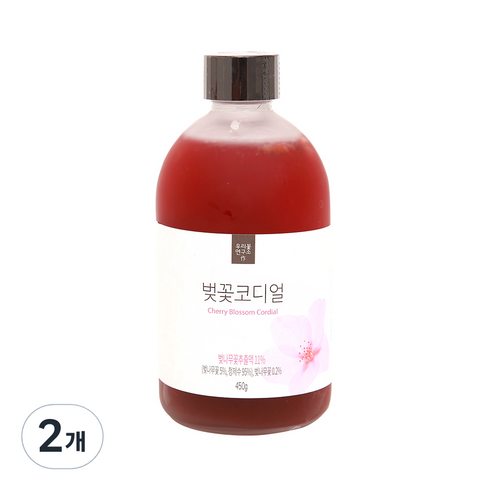 우리꽃연구소 벚꽃 코디얼, 450g, 1개입, 2개