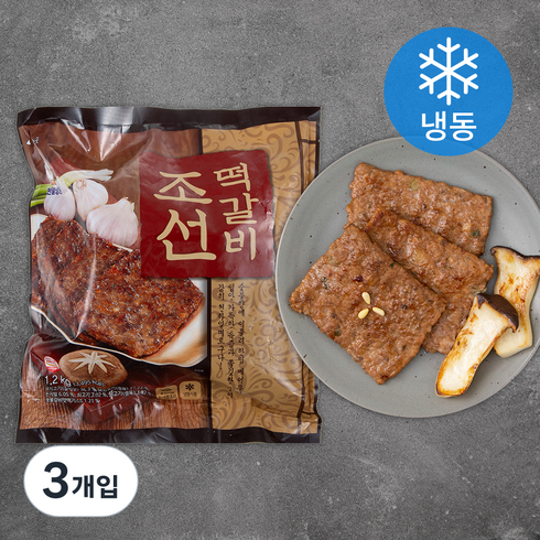 음식조선 - 천일식품 조선떡갈비 (냉동), 1.2kg, 3개입