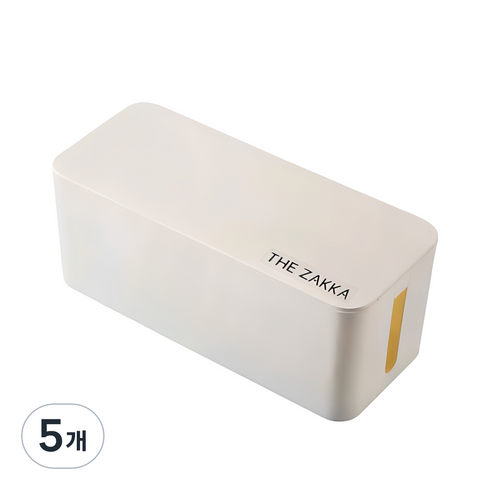 더자카 베스트심플 전선정리함, 5개, 화이트