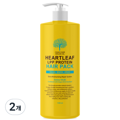 샤샤 아르간 오일 어성초 엘피피 프로테인 헤어팩, 1500ml, 2개