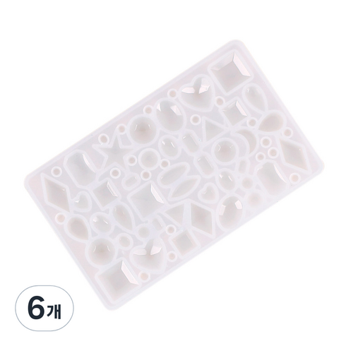 알리다 보석 네일 몰드, 화이트, 6개