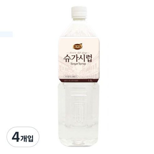 푸드웰슈가시럽 - 리치스 슈가시럽, 1.5L, 4개