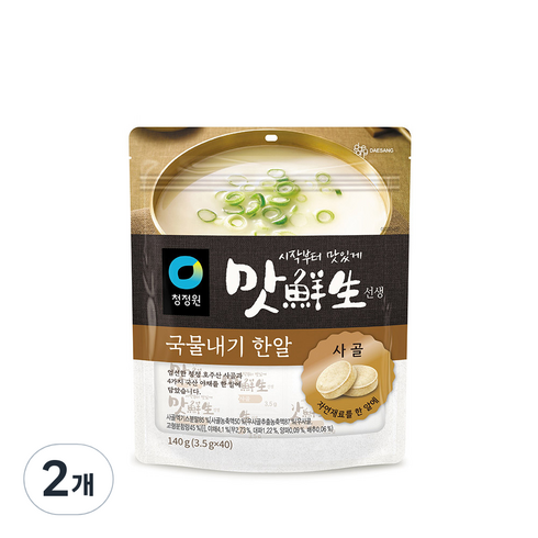 청정원 맛선생 사골 국물내기 한알 40p, 2개, 140g