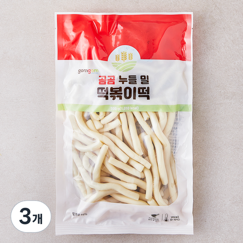 누들떡 - 곰곰 누들 밀 떡볶이떡 (냉장), 500g, 3개