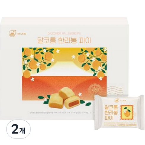 제주공항면세점프레데릭말 - 더제주 달코롬 한라봉 파이 14p + 쇼핑백, 420g, 2개