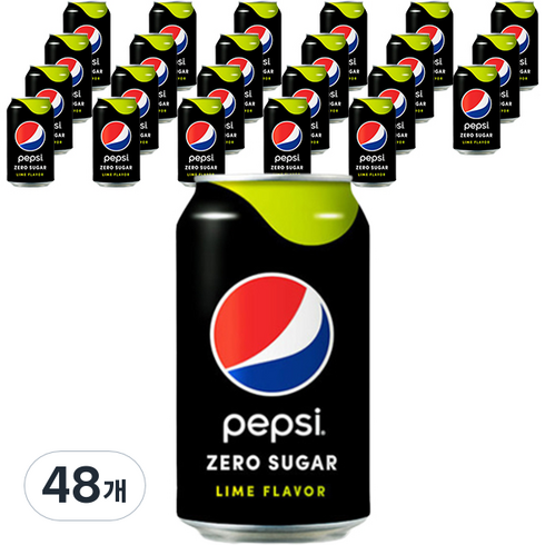 2023년 가성비 최고 펩시제로 - 롯데칠성음료 라임향, 355ml, 48개