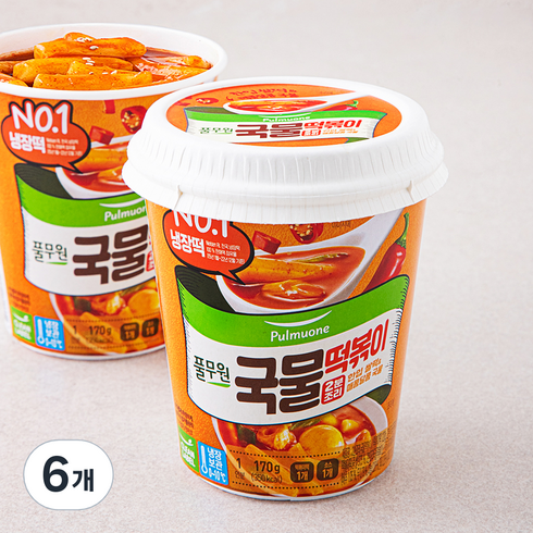 즉석떡볶이 - 풀무원 2분조리 국물떡볶이, 170g, 6개