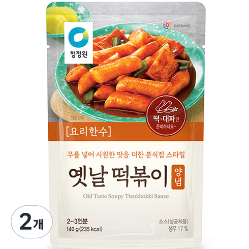 떡볶이양념 - 청정원 옛날 떡볶이 양념, 2개, 140g