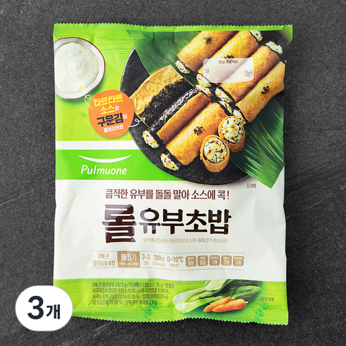 풀무원 롤유부초밥, 280g, 3개