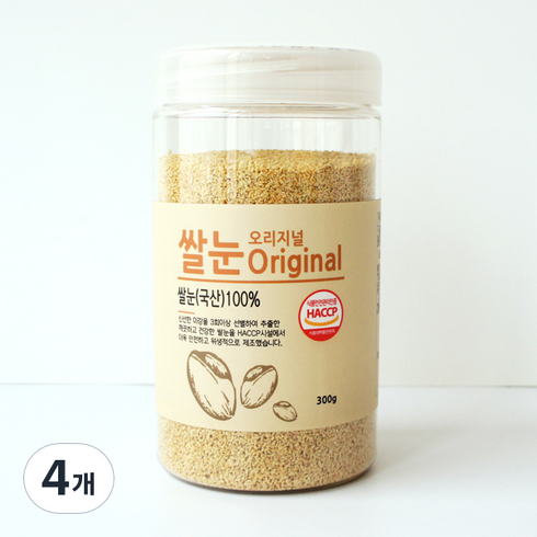 바비조아 쌀눈 오리지널, 300g, 4개