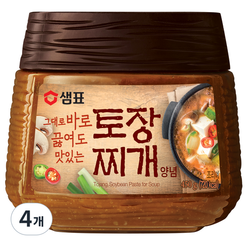 샘표 토장 찌개양념, 450g, 4개