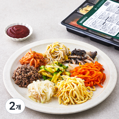 비빔밥 - 집반찬연구소 소고기 비빔밥, 370g, 2개