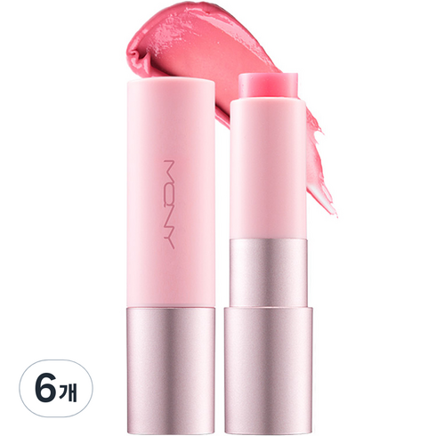 맥퀸뉴욕 베러댄 키스립밤 포우먼 3.5g, 파스텔핑크(피치 바닐라향), 6개