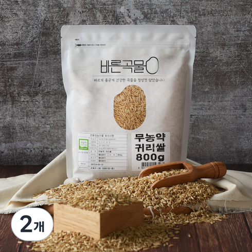 바른곡물 무농약 귀리쌀, 800g, 2개