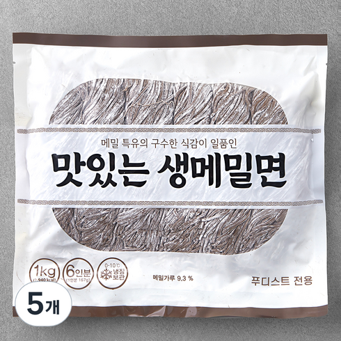 생메밀면 - 냉장_맛있는 생메밀면, 1kg, 5개