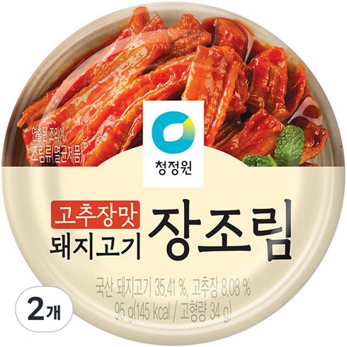 대상 청정원 고추장맛 돼지고기 장조림, 95g, 2개