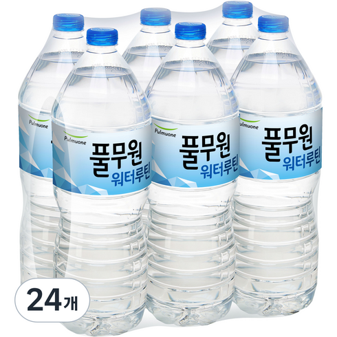 풀무원샘물 무라벨 생수 2L - 풀무원샘물 워터루틴, 2L, 24개