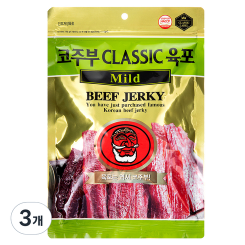 코주부B&F CLASSIC 육포 Mild, 130g, 3개