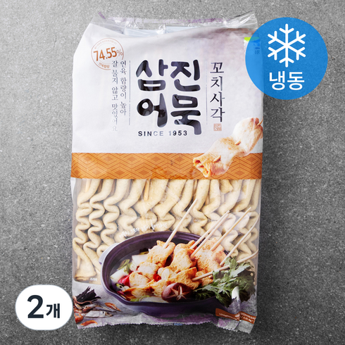 삼진어묵 꼬치사각 (냉동), 1016g, 2개