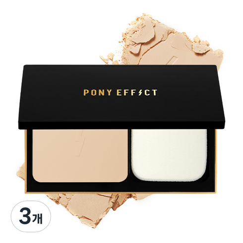 포니이펙트 커버스테이 스킨 커버 파우더 팩트 10.5g, 003 누드베이지, 3개