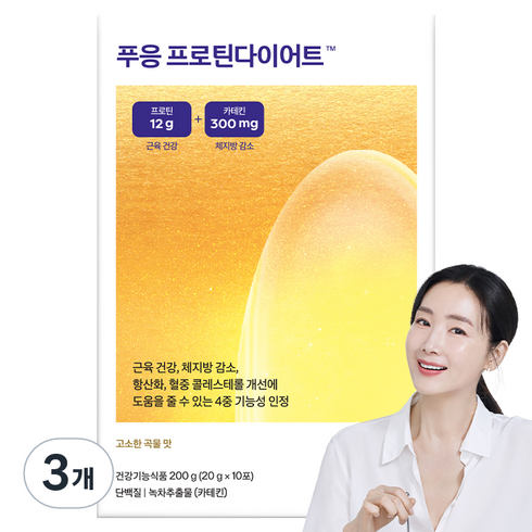 닥터블릿 푸응 프로틴 다이어트 10p, 200g, 3개