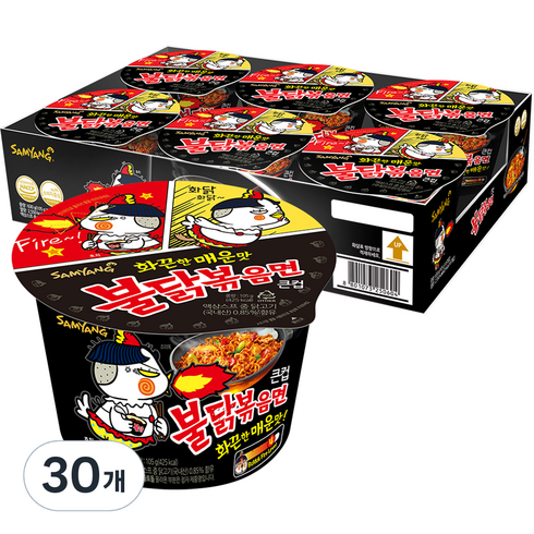 삼양 불닭볶음면 큰컵 105g, 30개