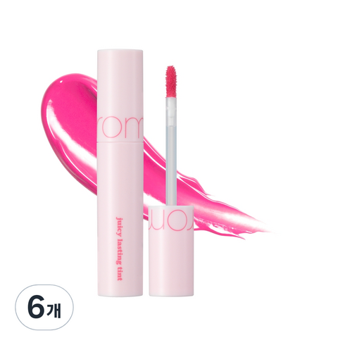 롬앤 쥬시 래스팅 틴트 5.5g, 26호 베리 베리 핑크, 6개