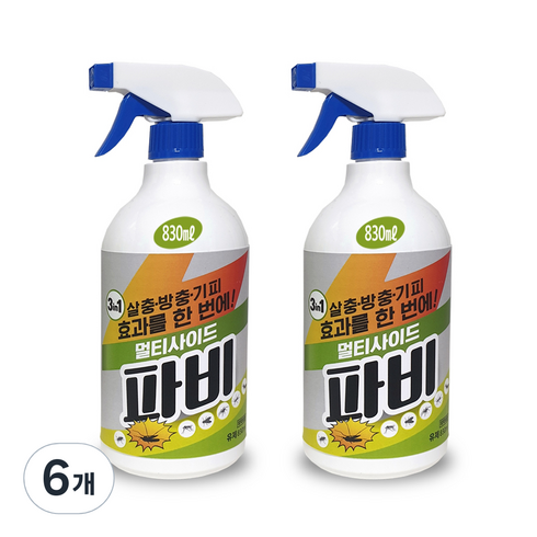 한바이오제약 가정용 다목적 살충제 파비 830ml, 6개