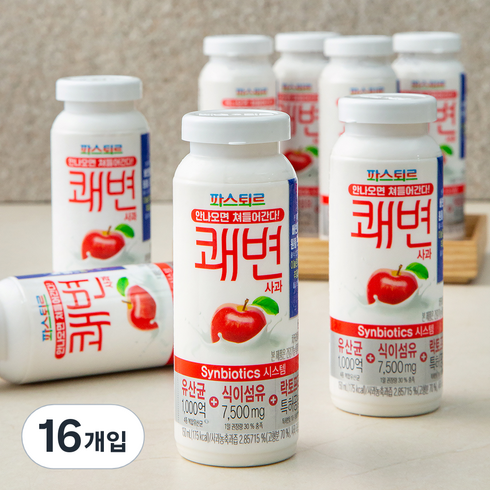 파스퇴르 쾌변 사과, 150ml, 16개입