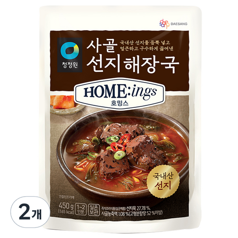 선지해장국 - 호밍스 사골선지해장국, 450g, 2개