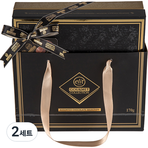 엘리트 고메 어쏘티드 셀렉션 초콜렛 세트 블랙, 170g, 2세트