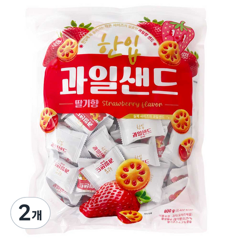 한입 과일 샌드 딸기향, 800g, 2개