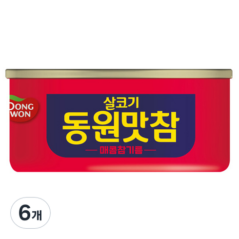 동원 살코기 동원맛참 매콤참기름 통조림, 6개, 90g