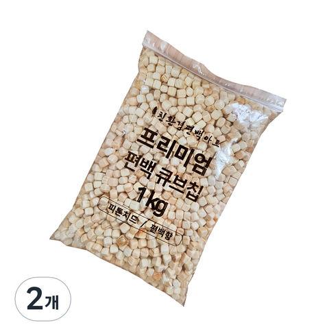 편백아트 프리미엄 편백 피톤치드 큐브칩 9~10mm, 1kg, 2개