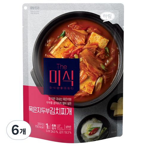 김치찌개밀키트 - 더미식 묵은지두부김치찌개, 6개, 350g