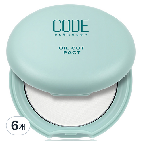 코드글로컬러 오일컷 팩트 8g, 화이트, 6개