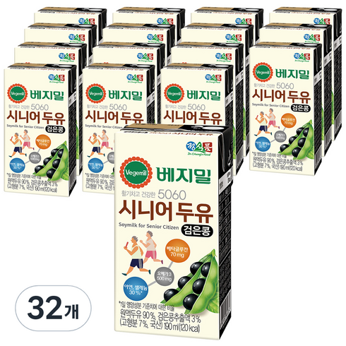 베지밀 5060 시니어두유, 190ml, 32개