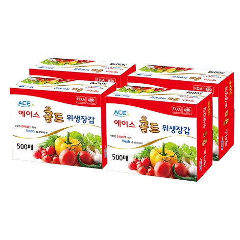 에이스 골드 위생장갑 500매, 4개