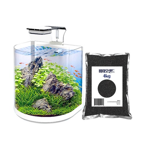 그로비타 일체형수조 BGT-30 + 플로워링 바이오샌드 블랙 파우더 4Kg, 혼합색상