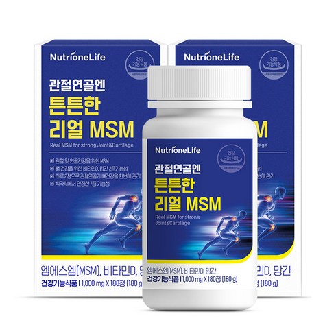 뉴트리원 관절 연골엔 튼튼한 리얼 MSM, 180정, 2개