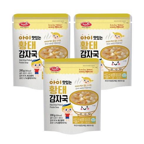 베베스트 아이 맛있는 황태감자국, 200g, 3개