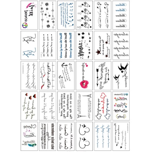 타투스티커붙이는법 - 달모아 타투 스티커 30종 세트, U, 1세트