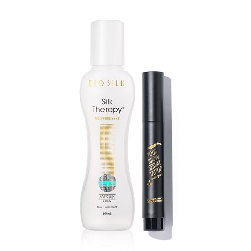 실크테라피 모이스쳐 트리플 에스 헤어에센스 60ml + 키핀터치 유어 아이브로우 세럼 타투펜 세트, 1세트