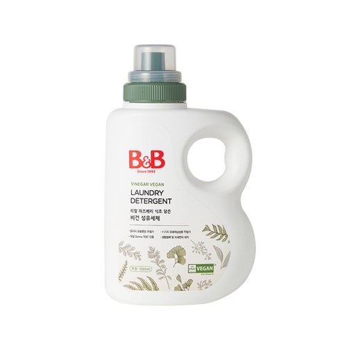 비앤비 비건 섬유세제 용기형 1500ml, 1개