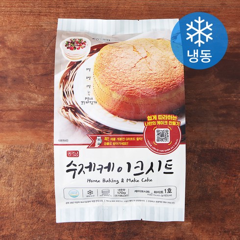 장가네제과 수제 화이트 케이크시트 1호 (냉동), 170g, 1개
