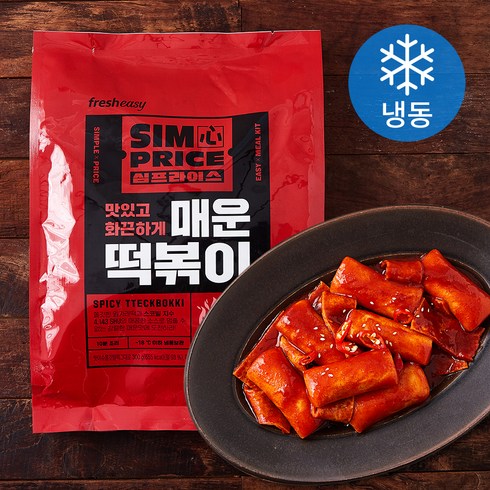 매운떡볶이 - 프레시지 심프라이스 매운떡볶이 (냉동), 500g, 1개